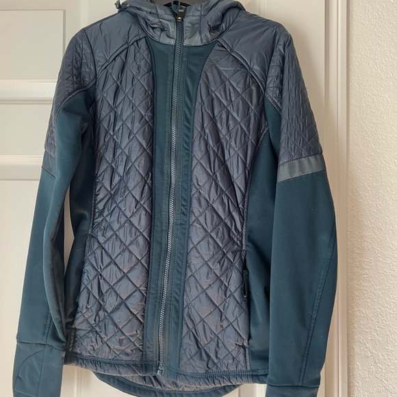 Athleta Jackets & Blazers - Athleta Dark Teal Hooded Jacket